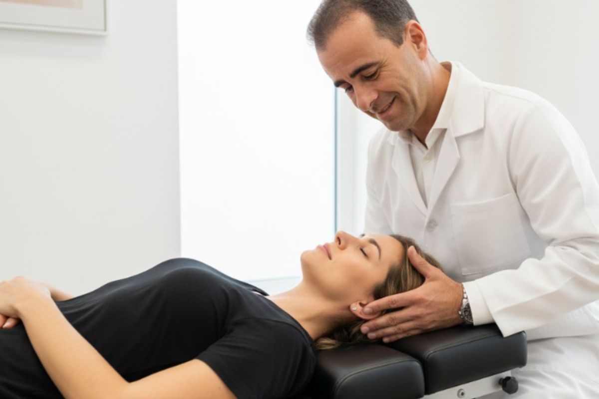 Ajuste de Quiropraxia na Cervical